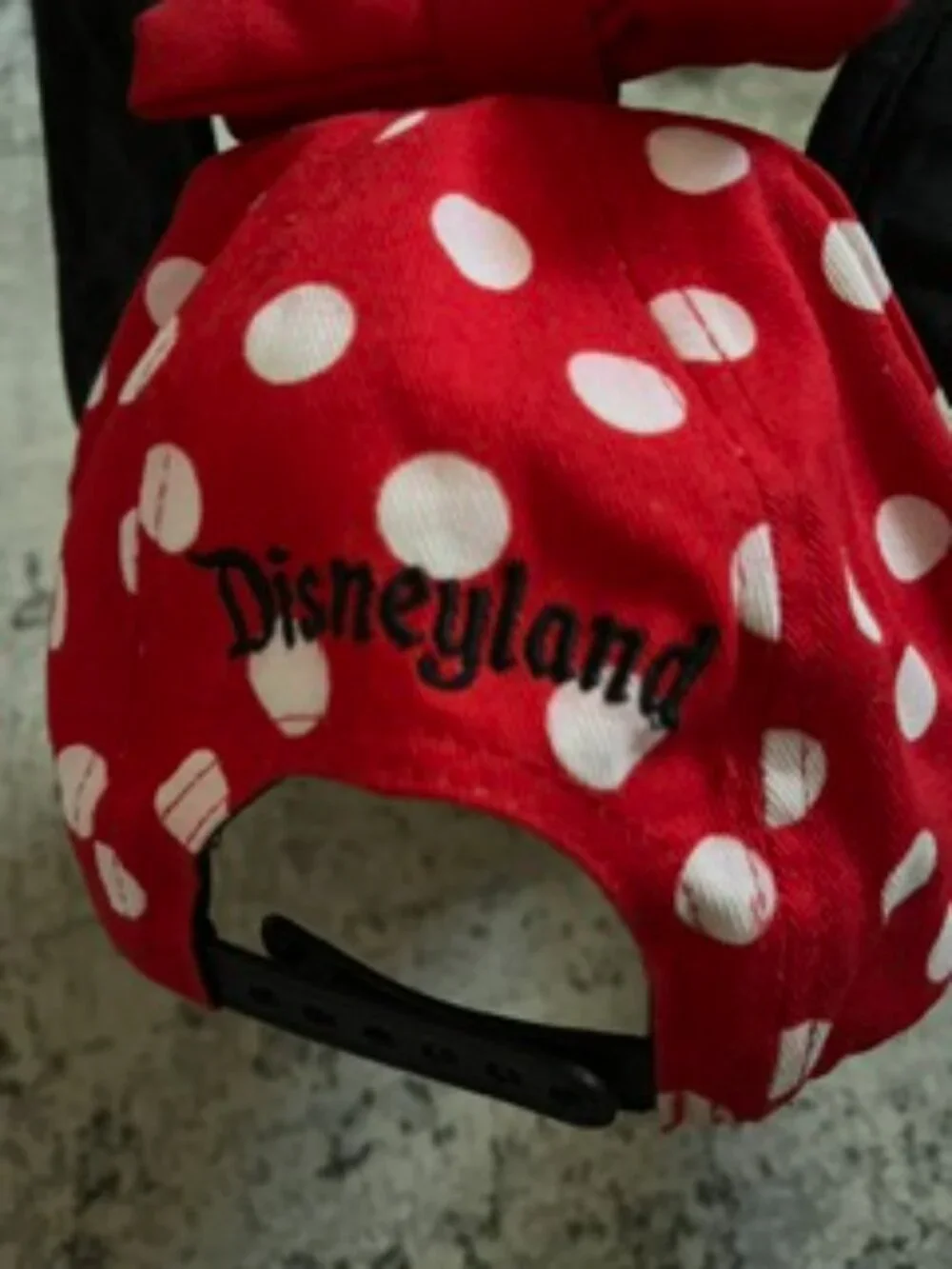 🧡3/$15 Disney Parks Minnie Mouse Red White Polka Dot Ears Snapback Youth Size